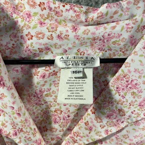 Vintage 90s Floral Button up All over design collar girly feminine maxi dress 16 - Picture 11 of 14